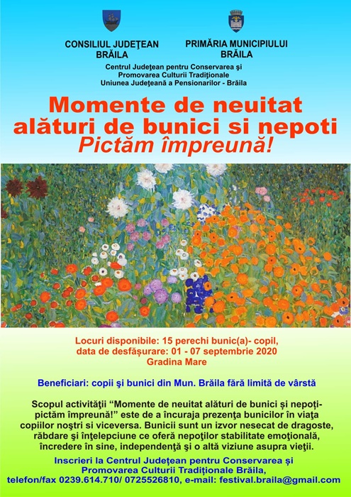 “Momente de neuitat alături de bunici și nepoți. Pictăm împreună!”
