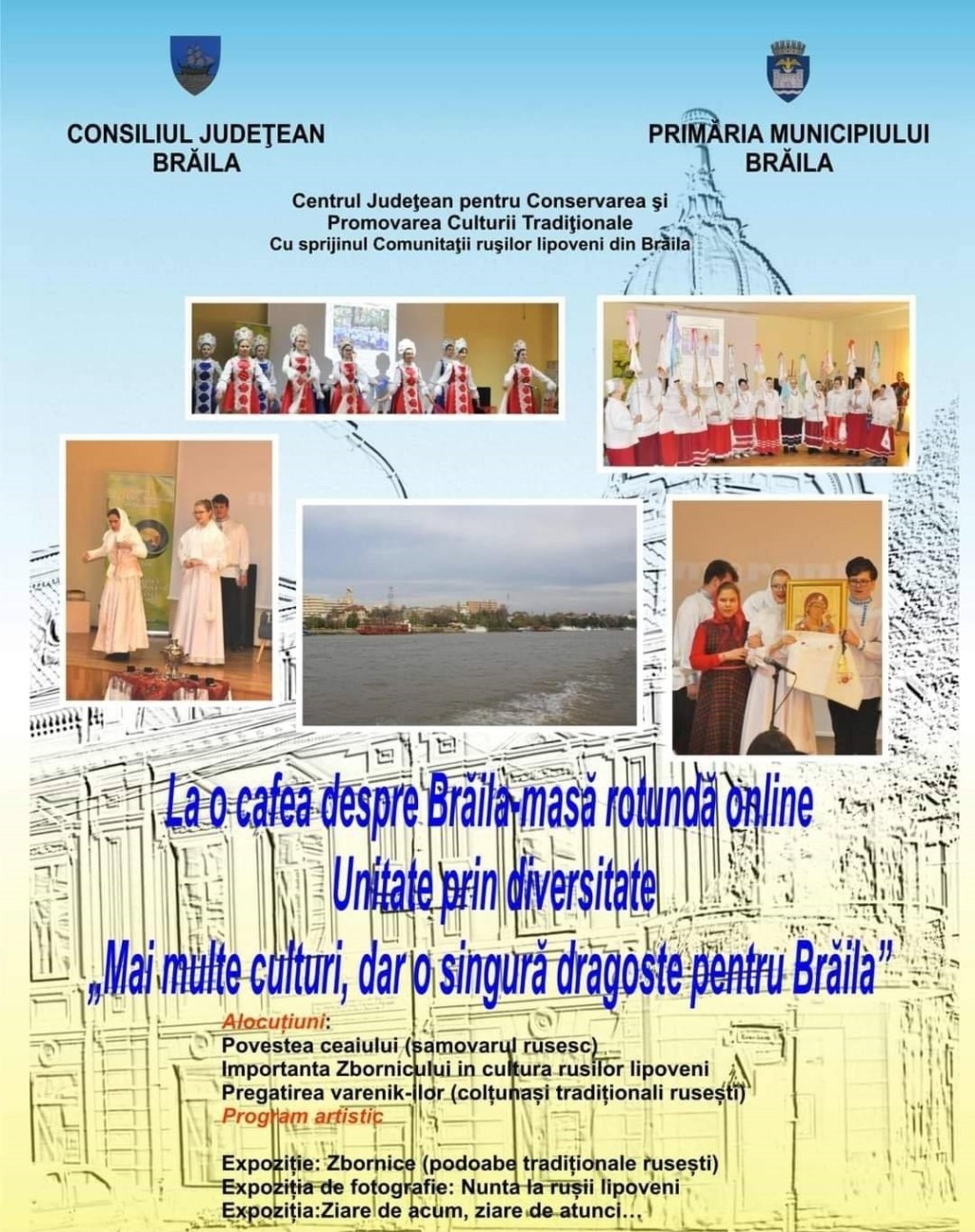 „La o cafea despre Brăila”, masă rotundă&nbsp;online