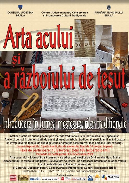 Atelier „Arta acului și a războiului tradițional de&nbsp;țesut”