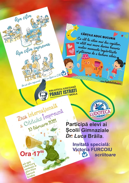 „Ziua Internațională a Cititului Împreună”, aniversată virtual la&nbsp;Ludotecă
