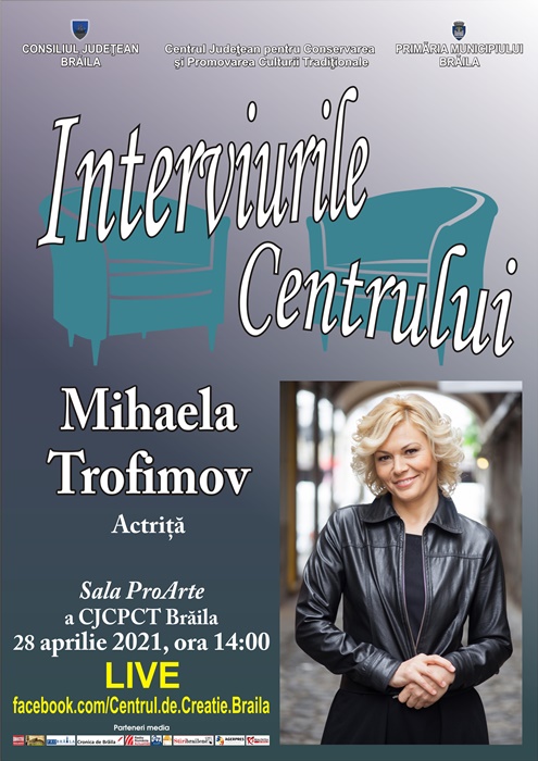 „Interviurile Centrului” cu actrița Mihaela&nbsp;Trofimov