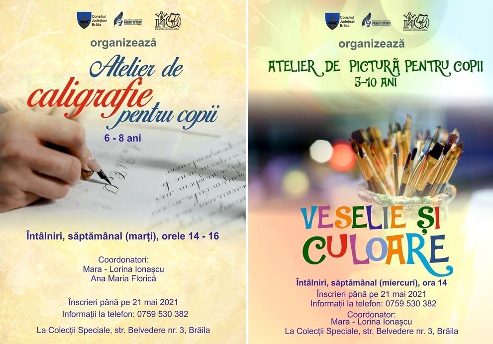 Ateliere pentru copii la biblioteca „Panait Istrati”&nbsp;Brăila