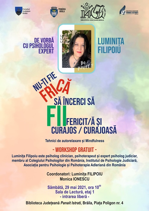 Workshop-ul „De vorbă cu psihologul” revine! Intrarea este&nbsp;liberă!
