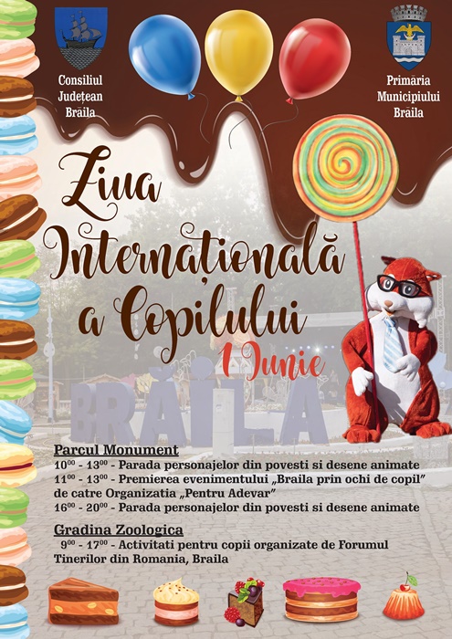 Evenimente deosebite, organizate de Primăria Brăila, cu ocazia Zilei Internaționale a&nbsp;Copilului