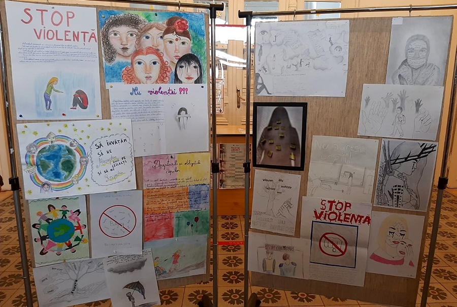 „Împreună împotriva violenței!”, activitate comună desfășurată de Colegiul Economic “Ion Ghica” și Biblioteca Județeană ”Panait&nbsp;Istrati”
