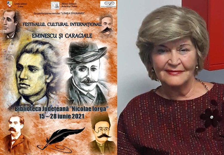 Marele Premiu pentru Ruxanda Ciupercă-Ruxy, la Festivalul Cultural Internațional “Eminescu și Caragiale”