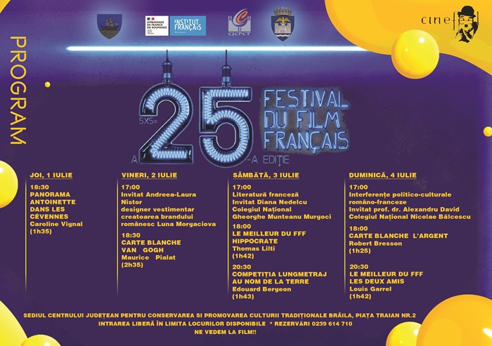 Festival de Film Francez, a 25-a&nbsp;Ediție