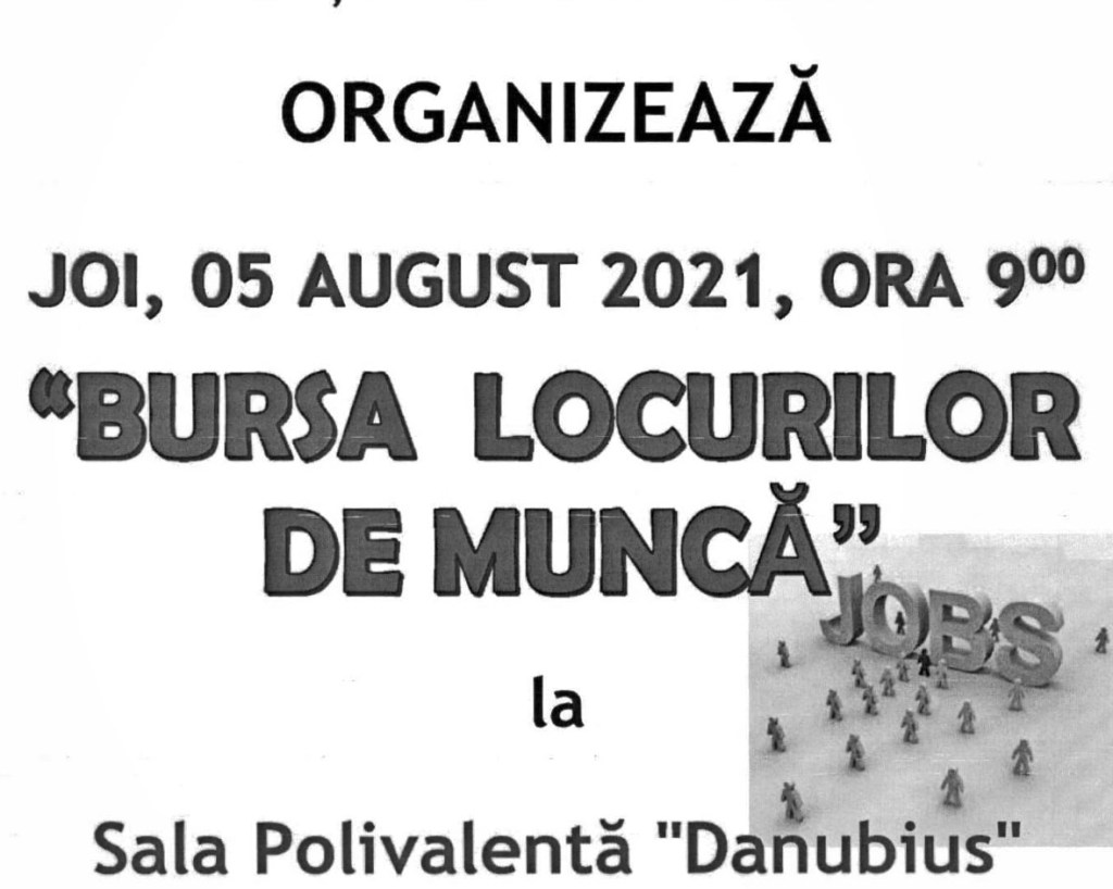 În august, „Bursa locurilor de muncă” la&nbsp;Brăila
