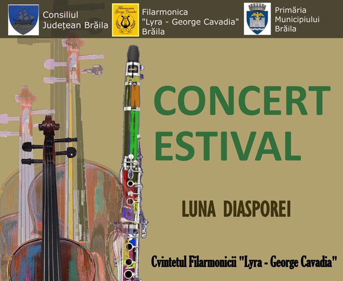 Luna Diasporei vine cu un concert estival, susținut de Filarmonica “Lyra – George Cavadia”, din&nbsp;Brăila