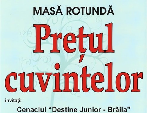 Masă rotundă – „Prețul cuvintelor” la Centrul Județean pentru Conservarea și Promovarea Culturii Tradiționale&nbsp;Brăila
