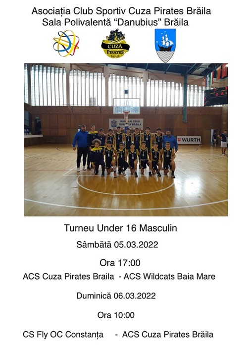 Turneul 6 de baschet masculin la categoria Under 16, la Polivalentă. Acțiune caritabilă pentru refugiații din&nbsp;Ucraina