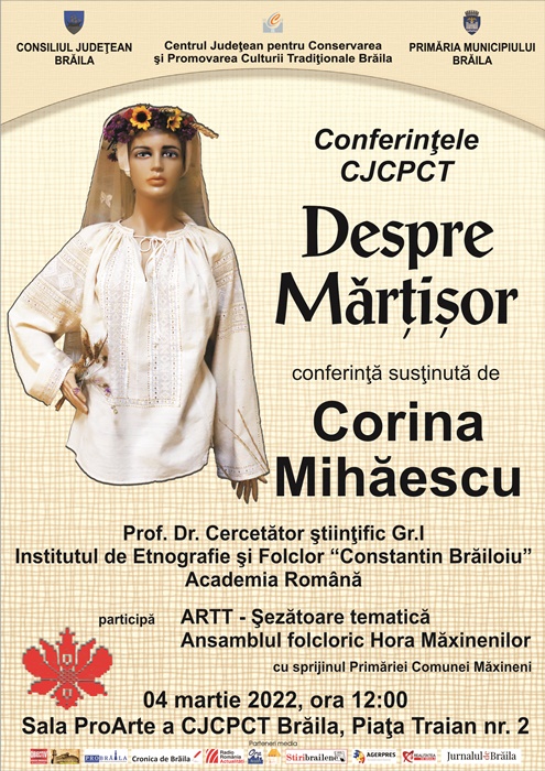 „Conferință despre Mărțișor – element de patrimoniu cultural imaterial UNESCO”, eveniment cultural&nbsp;educativ