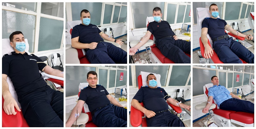 Jandarmii brăileni au donat sânge pentru a salva alte&nbsp;vieți
