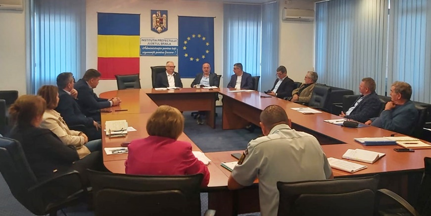 Costin Dumitru, președintele BNS, prezent la o ședință de lucru la Prefectura&nbsp;Brăila