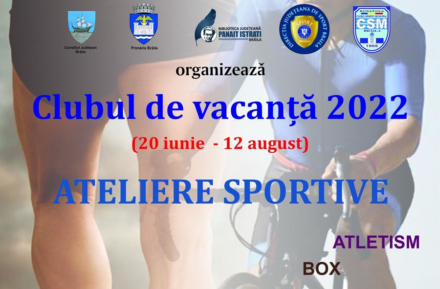 Club de vacanță la Biblioteca Județeană ”Panait Istrati”. Ateliere sportive organizate de Direcția Județeană de Sport Brăila și Clubul Sportiv&nbsp;Municipal