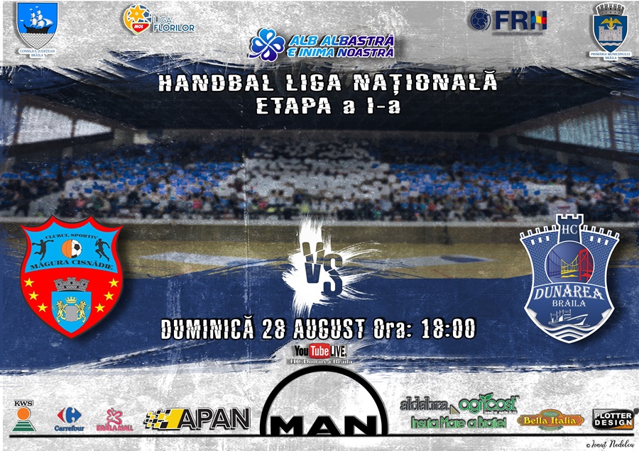 HC Dunărea Brăila va disputa primul meci, din noul sezon al Ligii Florilor Mol, cu CS Măgura&nbsp;Cisnădie