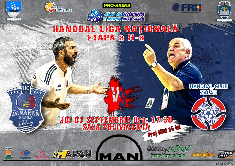 HC Dunărea Brăila vs. HC Zalău | Adrian Manole: „Este primul meci oficial acasă și ne bazăm foarte mult pe publicul&nbsp;spectator”