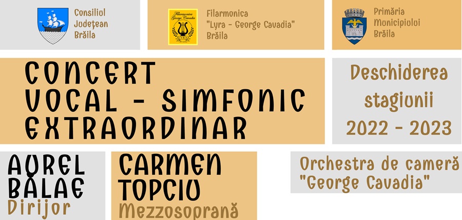 Concert vocal-simfonic extraordinar de deschidere a stagiunii 2022–2023, a Filarmonicii “Lyra – George&nbsp;Cavadia”