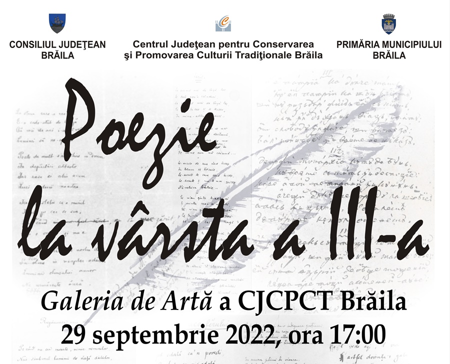 „Poezie la vârsta a treia”, eveniment unde poezia și dialogul literar se vor contopi într-o lume a frumosului și a&nbsp;inspirației