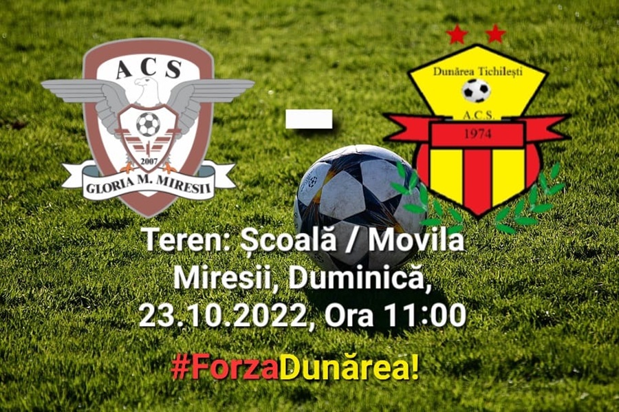 Duminică, ACS “Dunărea” Tichilești vs ACS Gloria Movila&nbsp;Miresii
