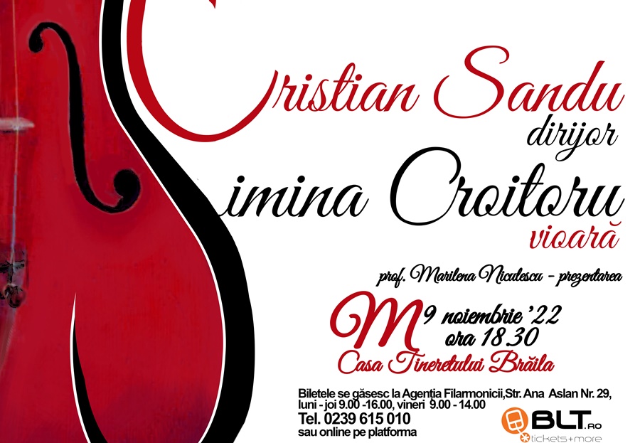 Simina Croitoru, una dintre cele mai apreciate violoniste din tânăra generaţie, vine să concerteze la&nbsp;Brăila!