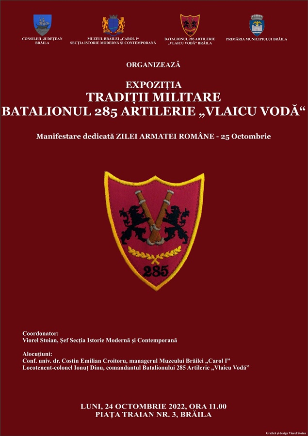 Vernisaj la muzeu | Expoziția „Tradiții militare – Batalionul 285 Artilerie «Vlaicu&nbsp;Vodă»”