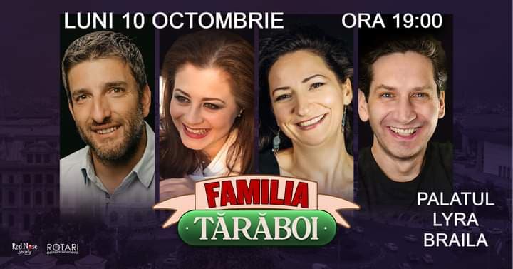 „Familia Tărăboi”, o comedie plină de haz și voie bună, în curând la Palatul “Lyra”, din&nbsp;Brăila!