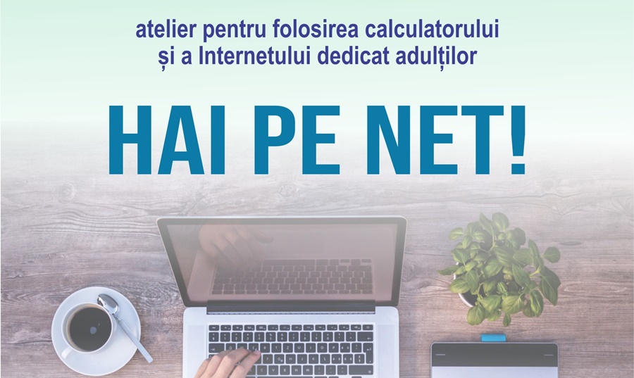 Hai pe net! Vino la bibliotecă și învață să folosești calculatorul, să navighezi pe Internet, să comunici prin e-mail, să-ți plătești facturile și taxele&nbsp;online!