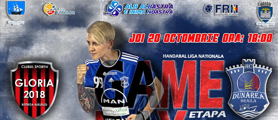 HC Dunărea Brăila, meci în deplasare cu CS Gloria 2018&nbsp;Bistrița-Năsăud