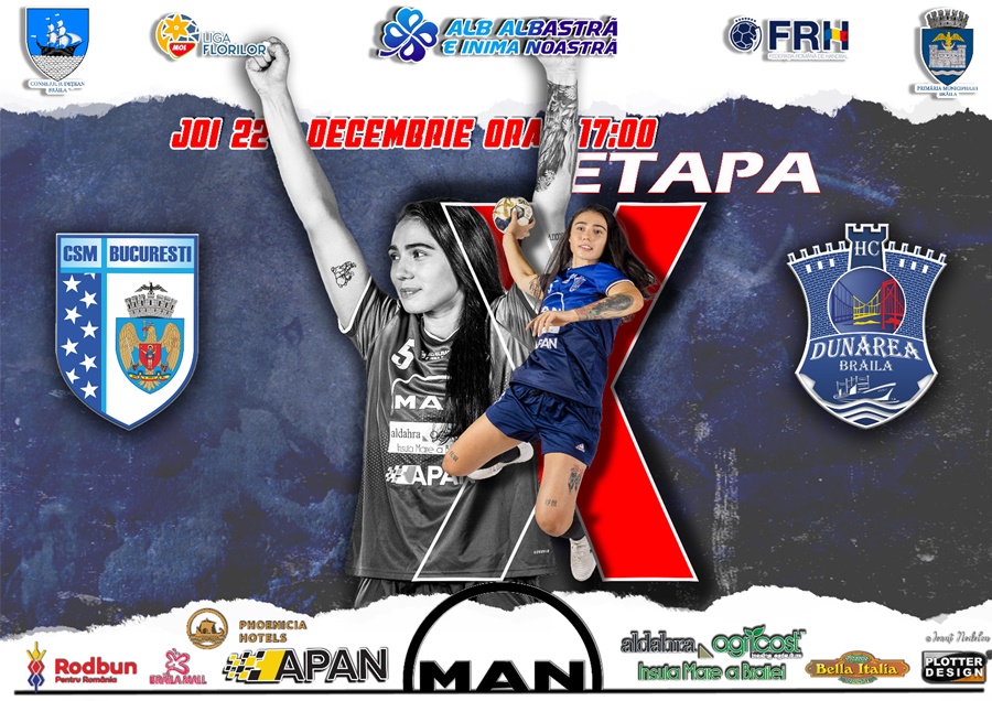 HC Dunărea Brăila joacă în deplasare cu CSM București | Adrian Manole: “Meciul cu CSM nu va fi ușor însă jucătoarele noastre vor da totul pe&nbsp;teren”