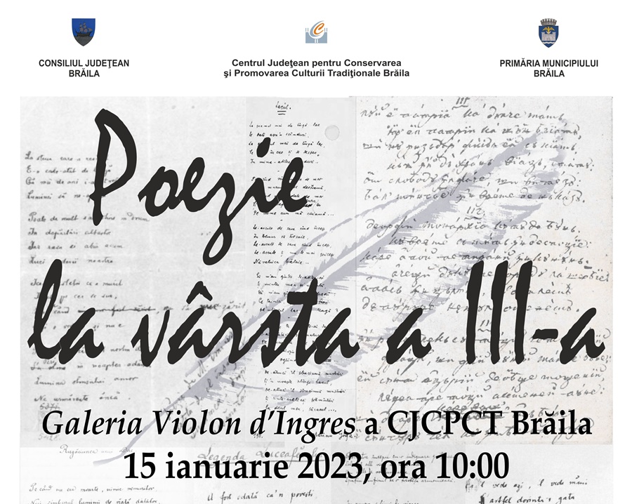 “Poezie la vârsta a treia”, activitate culturală dedicată Zilei Culturii&nbsp;Naționale