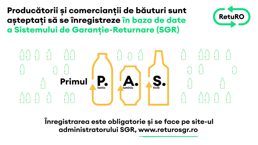 Producătorii și comercianții de băuturi sunt așteptați să se înregistreze în baza de date a Sistemului de Garanție-Returnare (SGR) | Înregistrarea este&nbsp;obligatorie