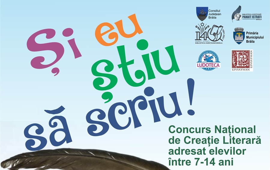 Tinerii talentați, cu simț estetic și înclinație spre scris, sunt așteptați să se înscrie la cea de-a III-a ediție a Concursului Naţional de Creaţie Literară „Şi eu ştiu să&nbsp;scriu”