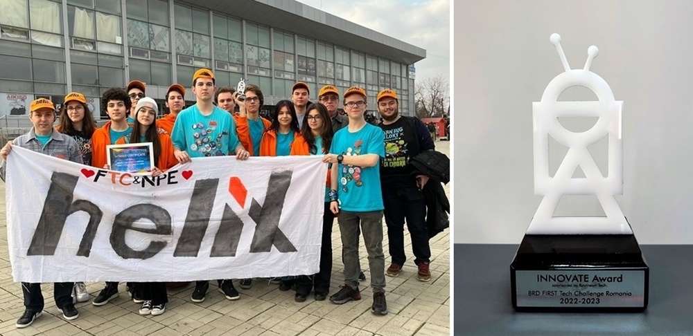 Din nou Premiul I la categoria Inovație pentru Helix, echipa Makerspaceului Bibliotecii Județene “Panait Istrati” din Brăila | Concurs de robotică „FIRST TECH CHALLENGE ROMÂNIA, 3-5&nbsp;martie