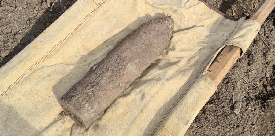 Echipa pirotehnică a ISU Dunărea Brăila a executat o misiune de asanare a unui teren de muniţie, rămasă neexplodată, din&nbsp;Galbenu