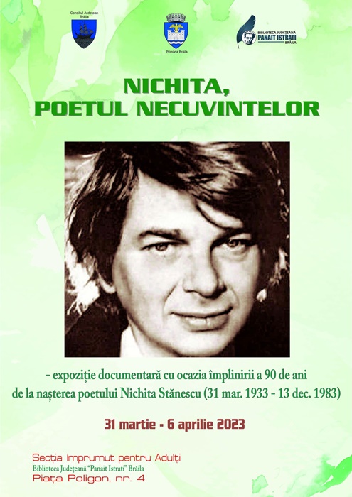Expoziție documentară “Nichita, poetul necuvintelor”