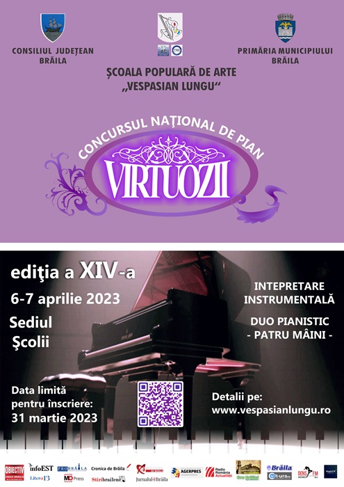 Au început înscrierile la Concursul Naţional de Pian „VIRTUOZII”&nbsp;Brăila