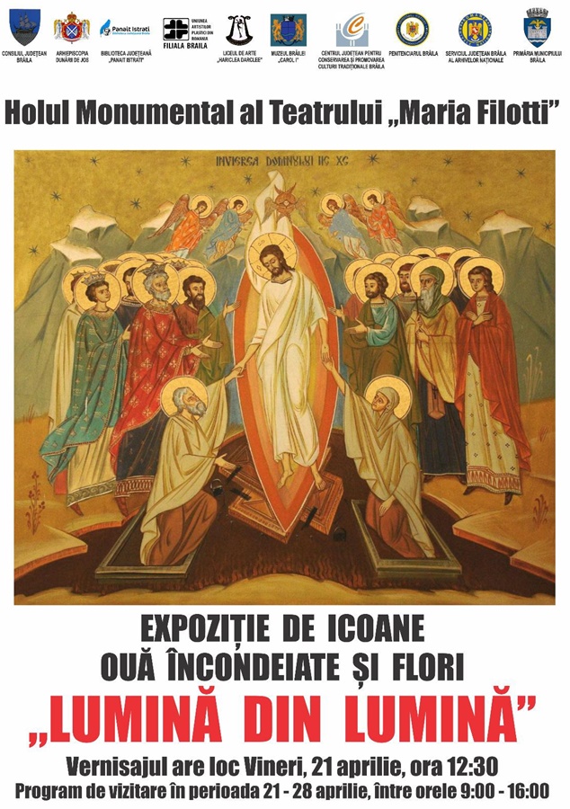 “Lumină din Lumină”, expoziție de icoane, ouă încondeiate și&nbsp;flori