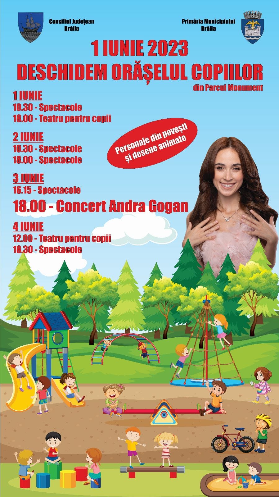 Orășelul Copiilor va fi inaugurat pe 1 Iunie | Muzică, teatru, dans, dulciuri și multă voie bună | Toate parcurile de joacă din cartiere au fost&nbsp;modernizate