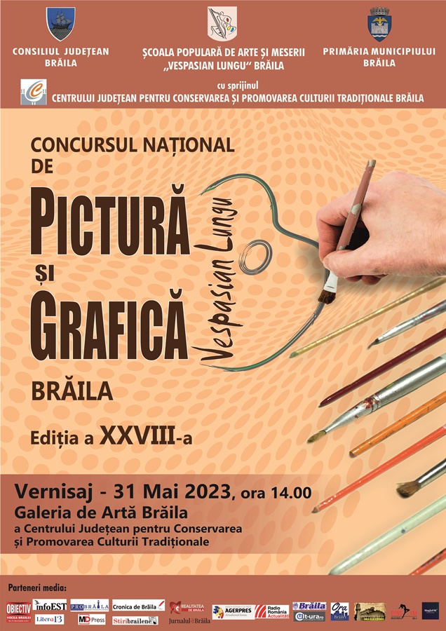Vernisajul expoziţiei cu lucrările participante la Concursul naţional de pictură şi grafică “Vespasian Lungu”&nbsp;Brăila