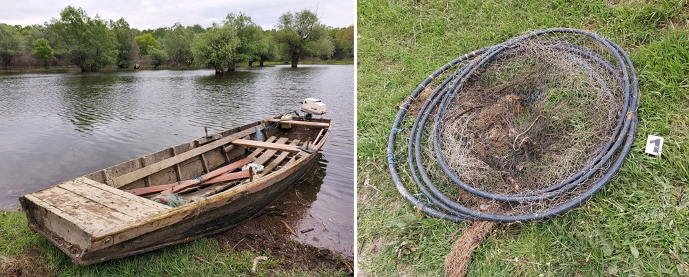 Patru bărbați depistați de jandarmi în timp ce se aflau la pescuit, într-o arie protejată și în plină perioadă de&nbsp;prohibiție