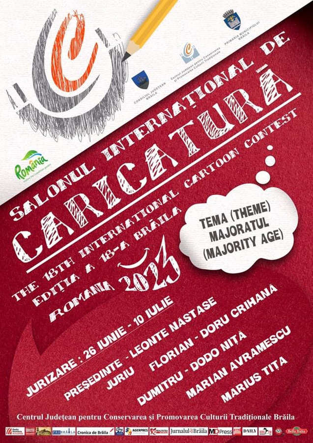 S-a finalizat înscrierea în concursul “Salonul Internațional de caricatură”, de la&nbsp;Brăila