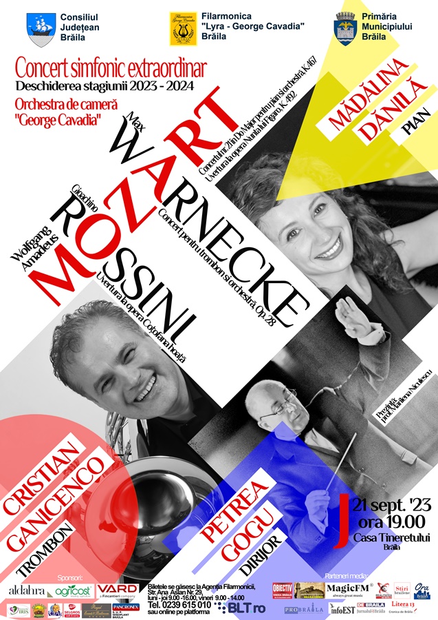 Concert simfonic extraordinar la Filarmonica Lyra-George Cavadia&nbsp;Brăila