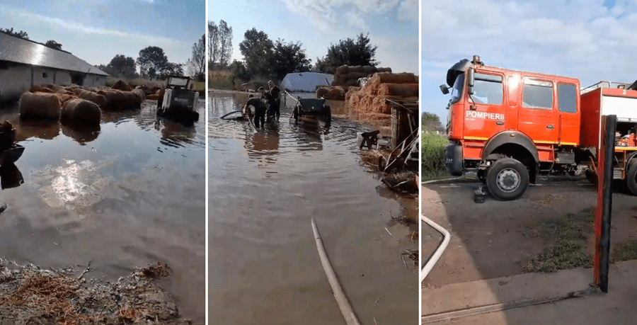 Inundații în Județul Brăila | Pompierii au sărit în ajutorul cetățenilor cărora le-au fost inundate&nbsp;gospodăriile