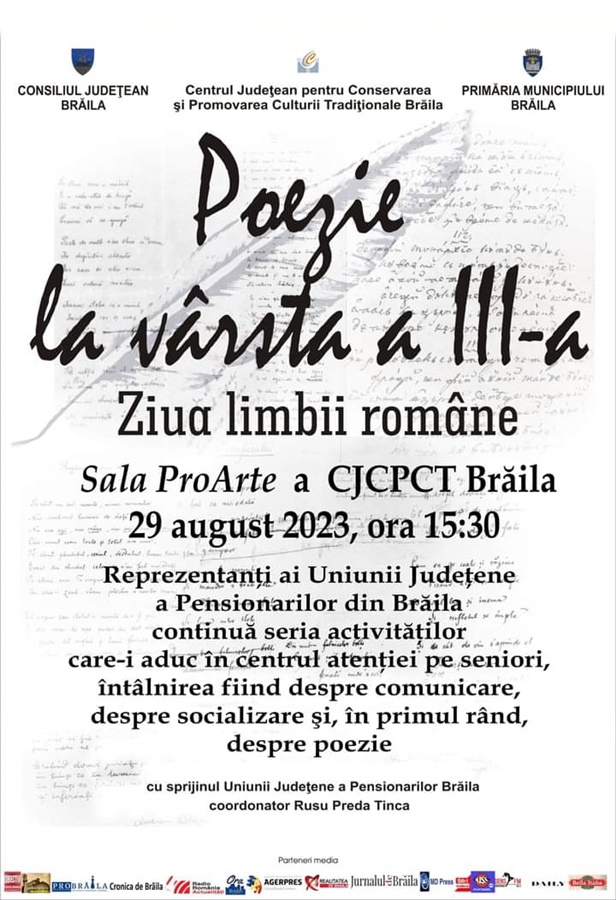 “Poezie la vârsta a III-a”, un omagiu adus limbii&nbsp;române