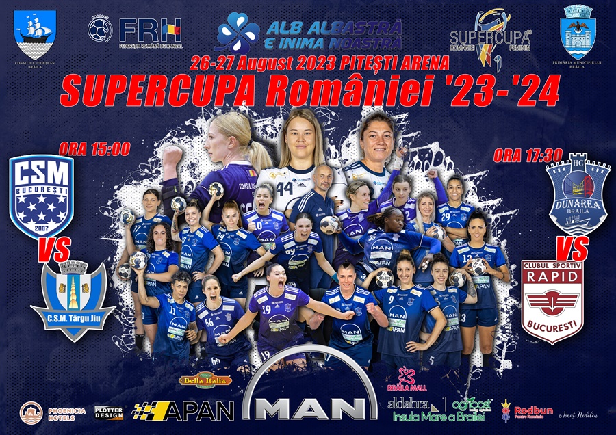 Brăila joacă în Supercupa României la handbal&nbsp;feminin