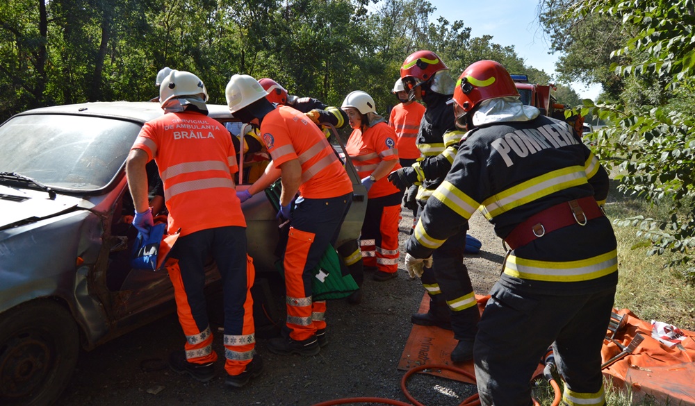 Exercițiu tactic privind gestionarea unei situații de urgență generată de un incendiu la fondul forestier pe raza U.A.T. Chiscani – DN&nbsp;2B