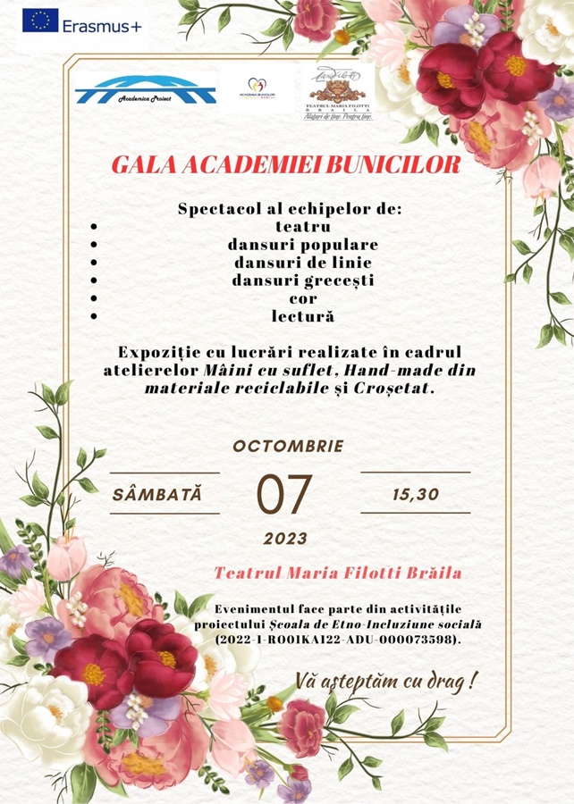 “Gala Academiei Bunicilor”, cel mai important eveniment al anului destinat seniorilor&nbsp;brăileni