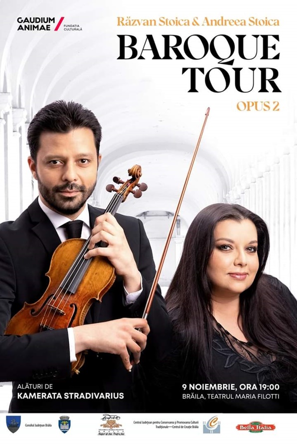 “Baroque Tour”, eveniment inedit de muzică clasică | Partituri de operă în versiuni pentru vioară și&nbsp;pian