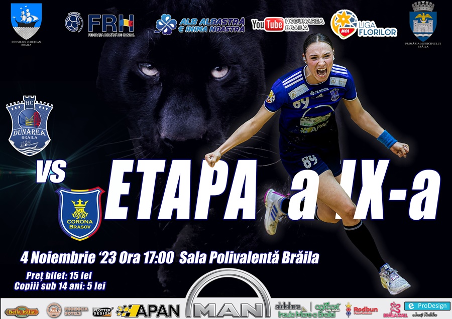 Sâmbătă, panterele Dunării Brăila vor juca acasă contra Corona&nbsp;Brașov